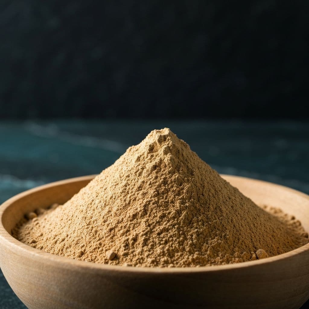 Kavain instant kava powder — fine, light tan, water-soluble format for beverages