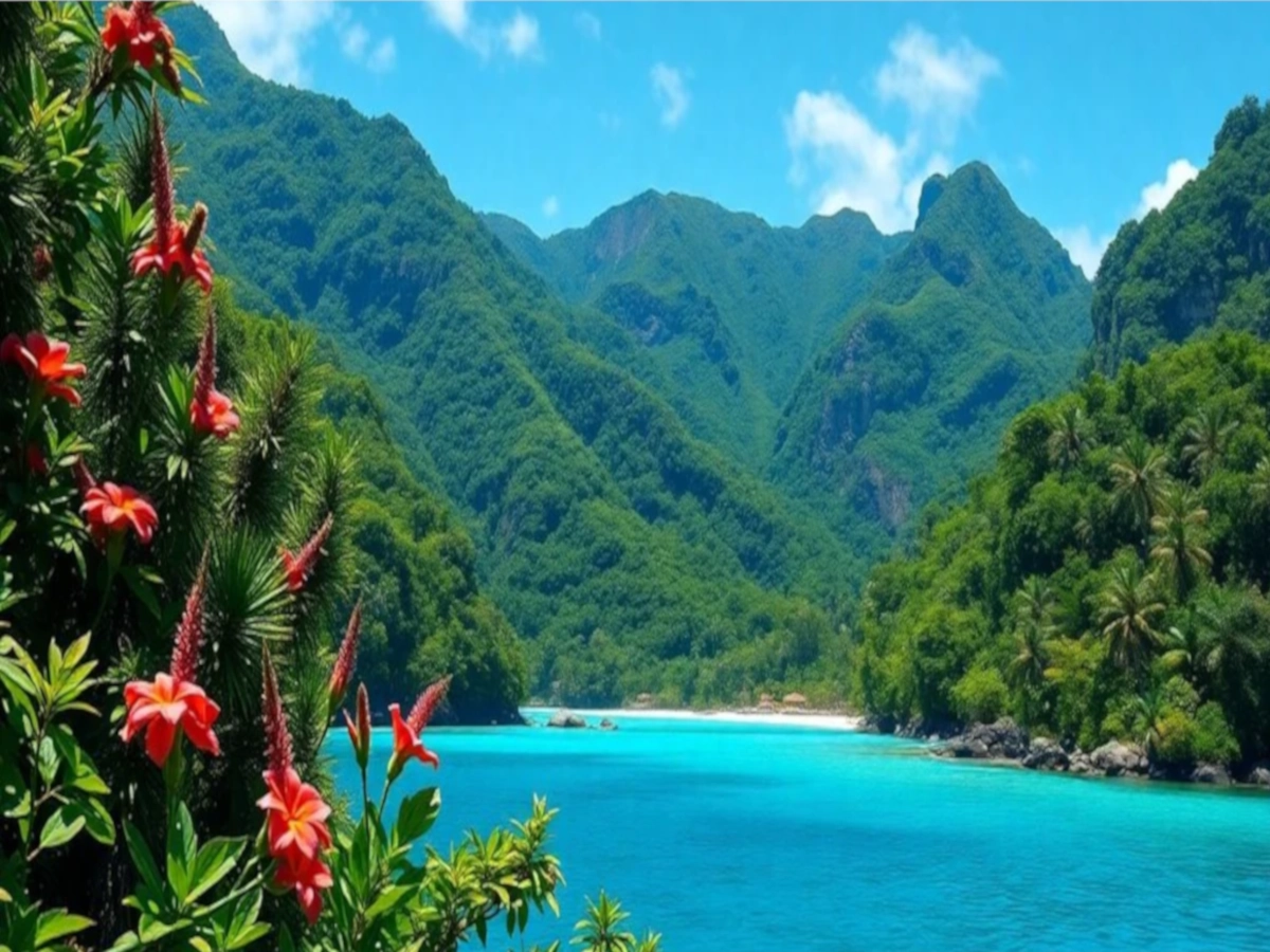 Vanuatu islands aerial view
